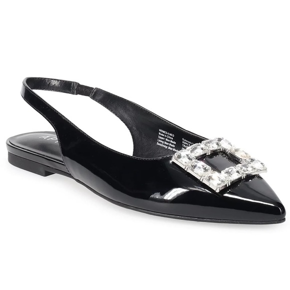 Apt. 9® Traycee Women's Slingback Rhinestone Buckle Flats - Picture 1 of 2